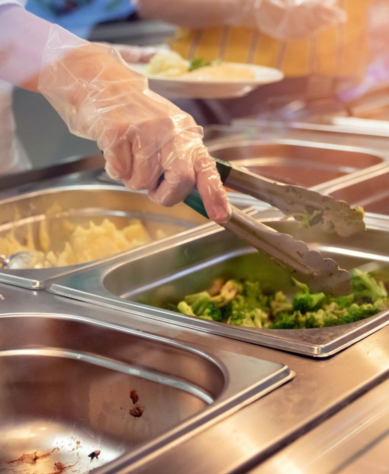 Institutional catering buffet service