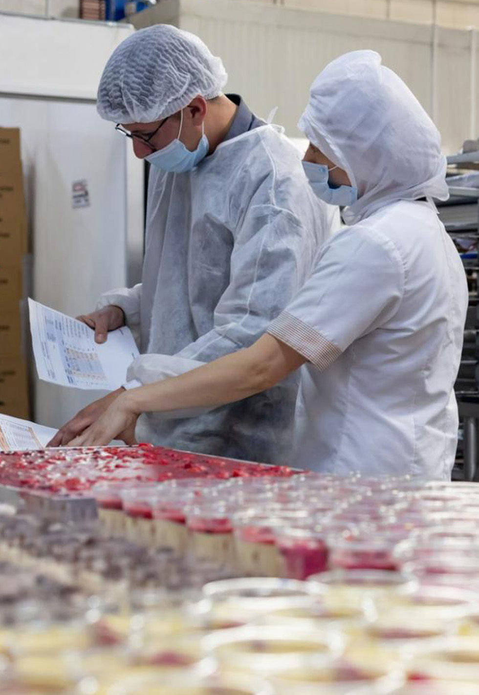 Industrial catering production team
